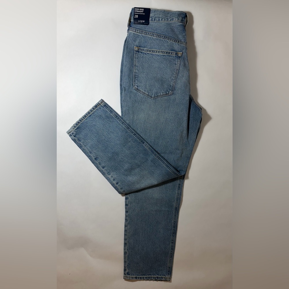 J. Crew Light Blue High-rise Straight Jeans premium edition size 28